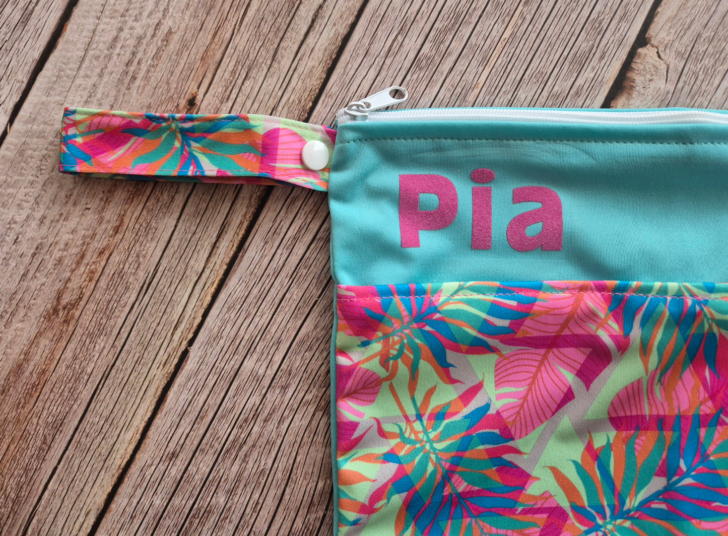 Wetbag Maxi 2er Set "Flamingo"– personalisierbare Nasstaschen für Kita & Kindergarten und Reisen