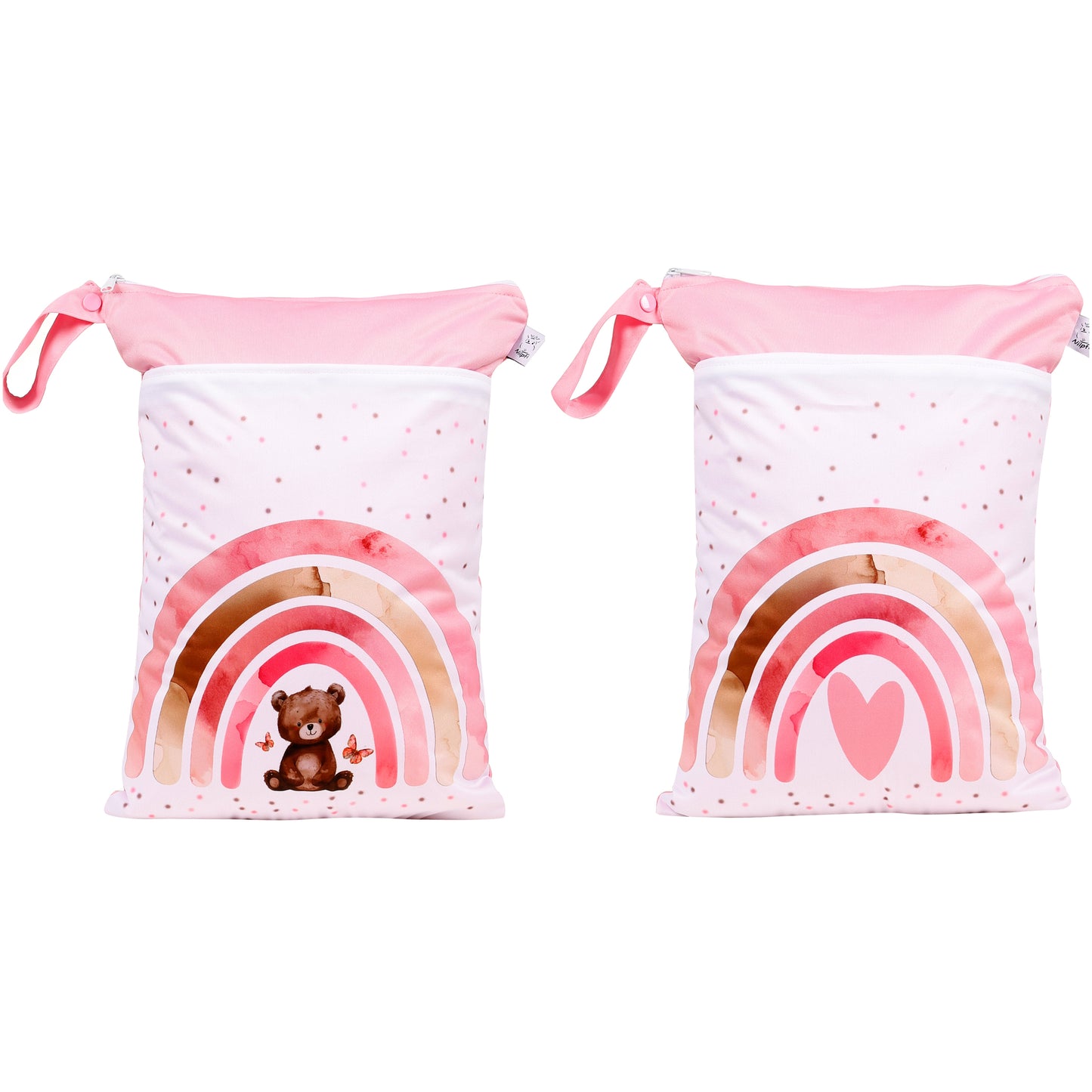 Wetbag Maxi 2er Set "Teddy Rosa" Nasstasche