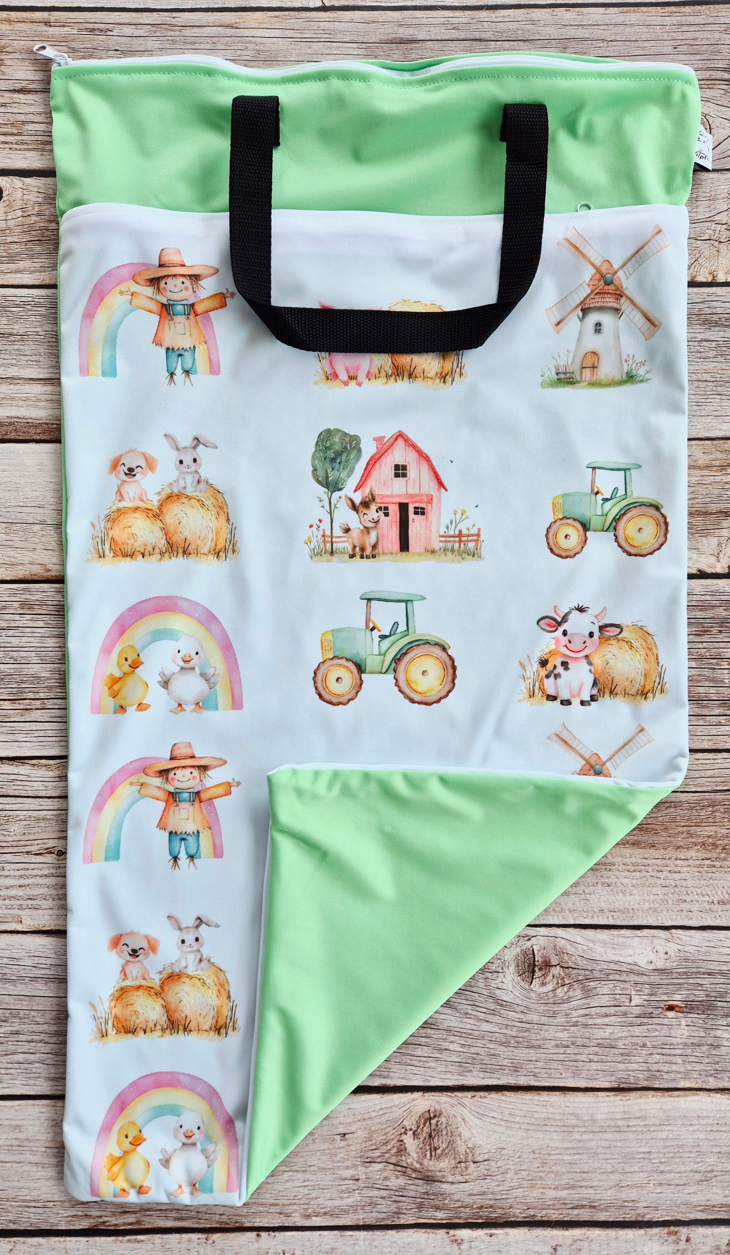 Große XXL Wetbag für Kinder und Kita wasserdichte Nasstasche ideal für Stoffwindeln nasse Kleidung oder Reisen