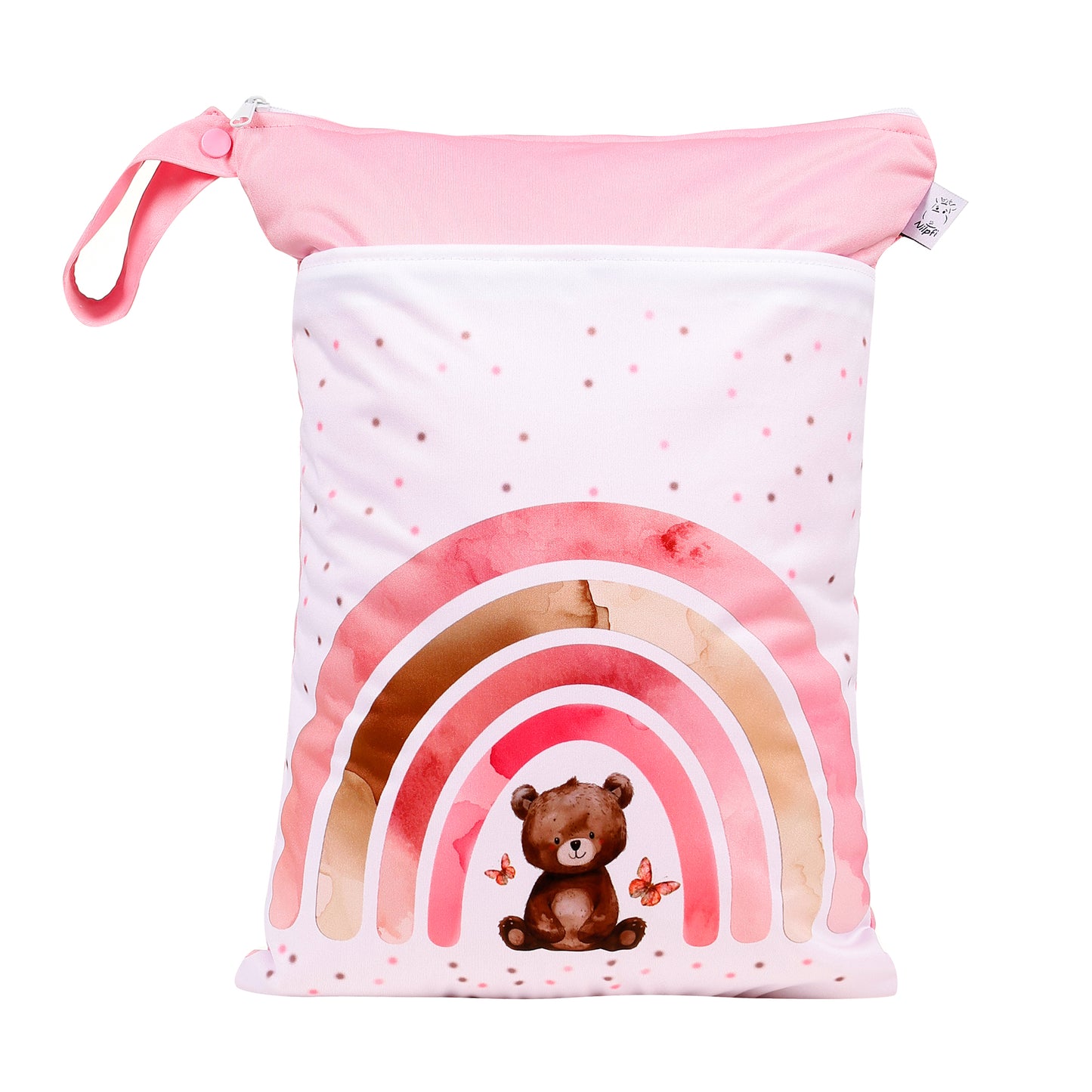 Wetbag Maxi 2er Set "Teddy Rosa" Nasstasche