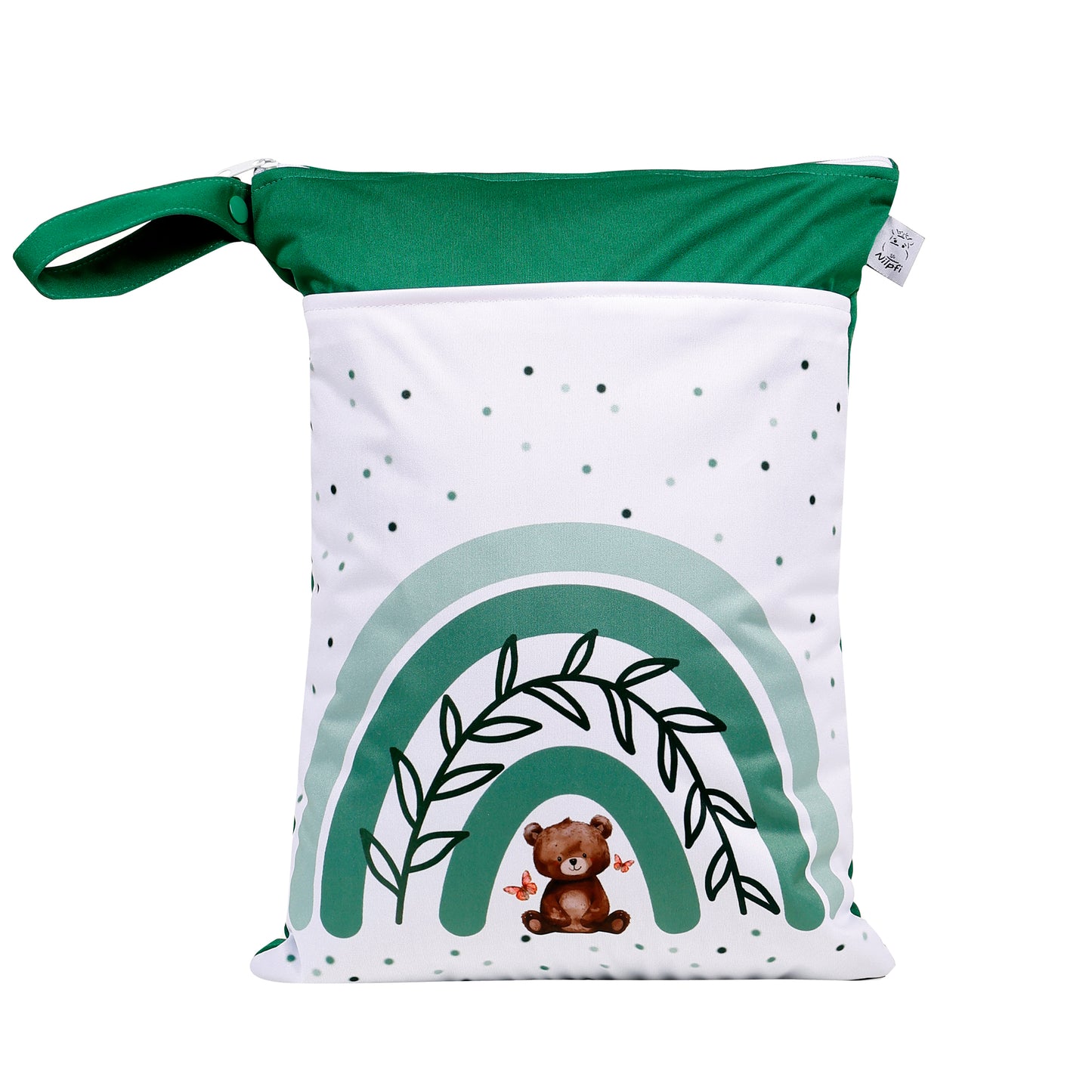 Wetbag Maxi 2er Set "Teddy Grün" Nasstasche