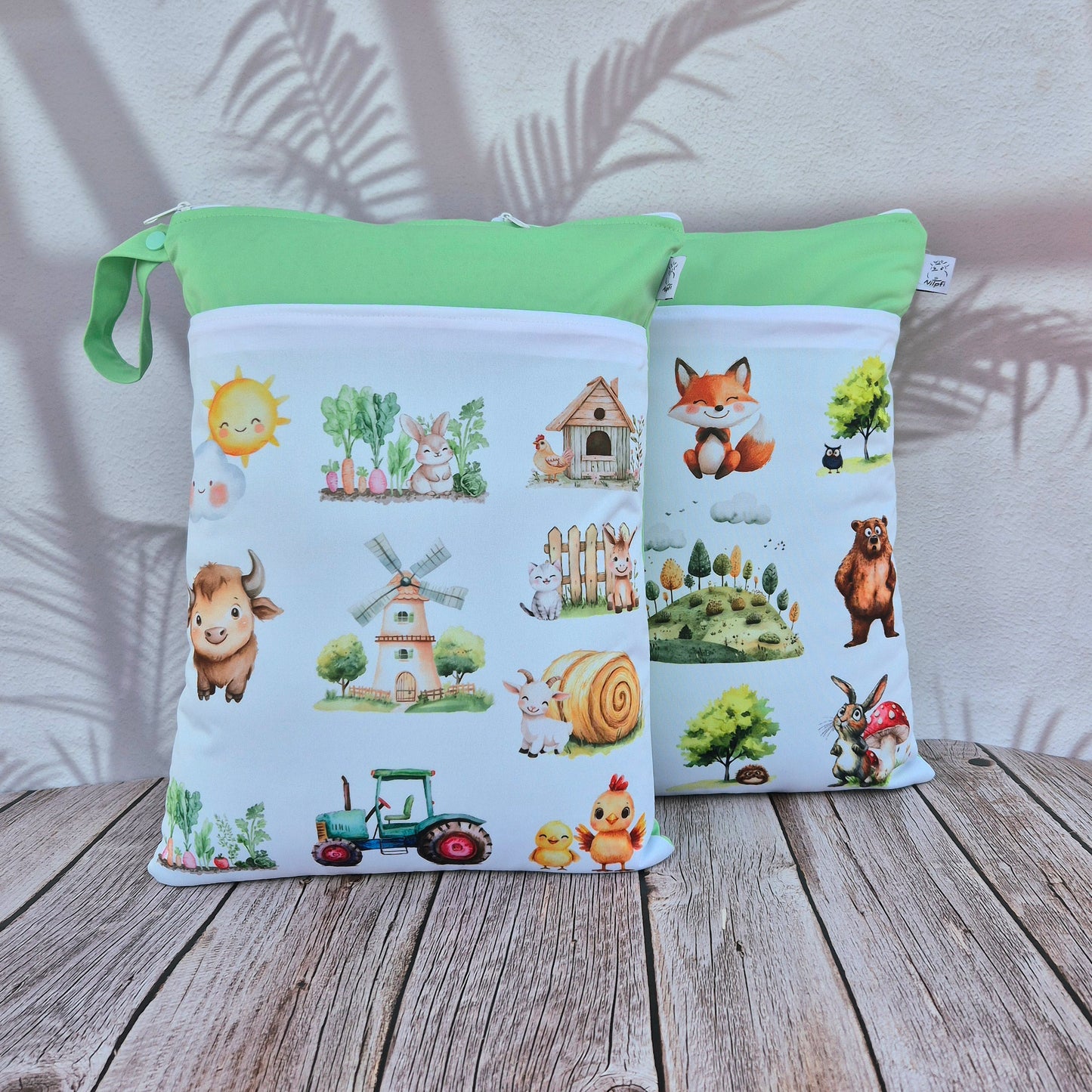 Wetbag Maxi 2er Set "Papa Bär" Nasstasche