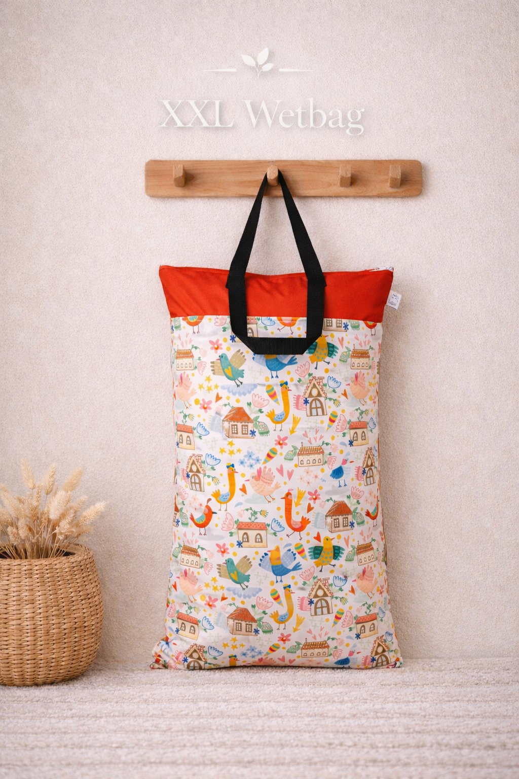 XXL Wetbag 40x70 cm wasserdicht für Baby Windeln große Nasstasche wiederverwendbar für Zuhause und unterwegs