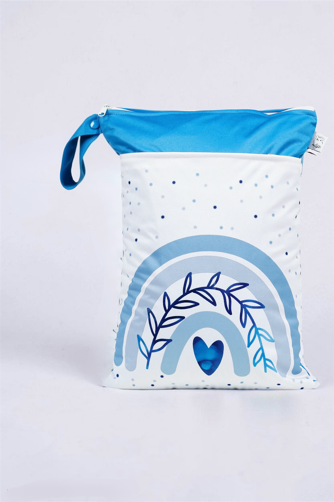 Wetbag Maxi 2er Set "Teddy Blau"-personalisierbare Nasstaschen für Kita & Kindergarten und Reisen