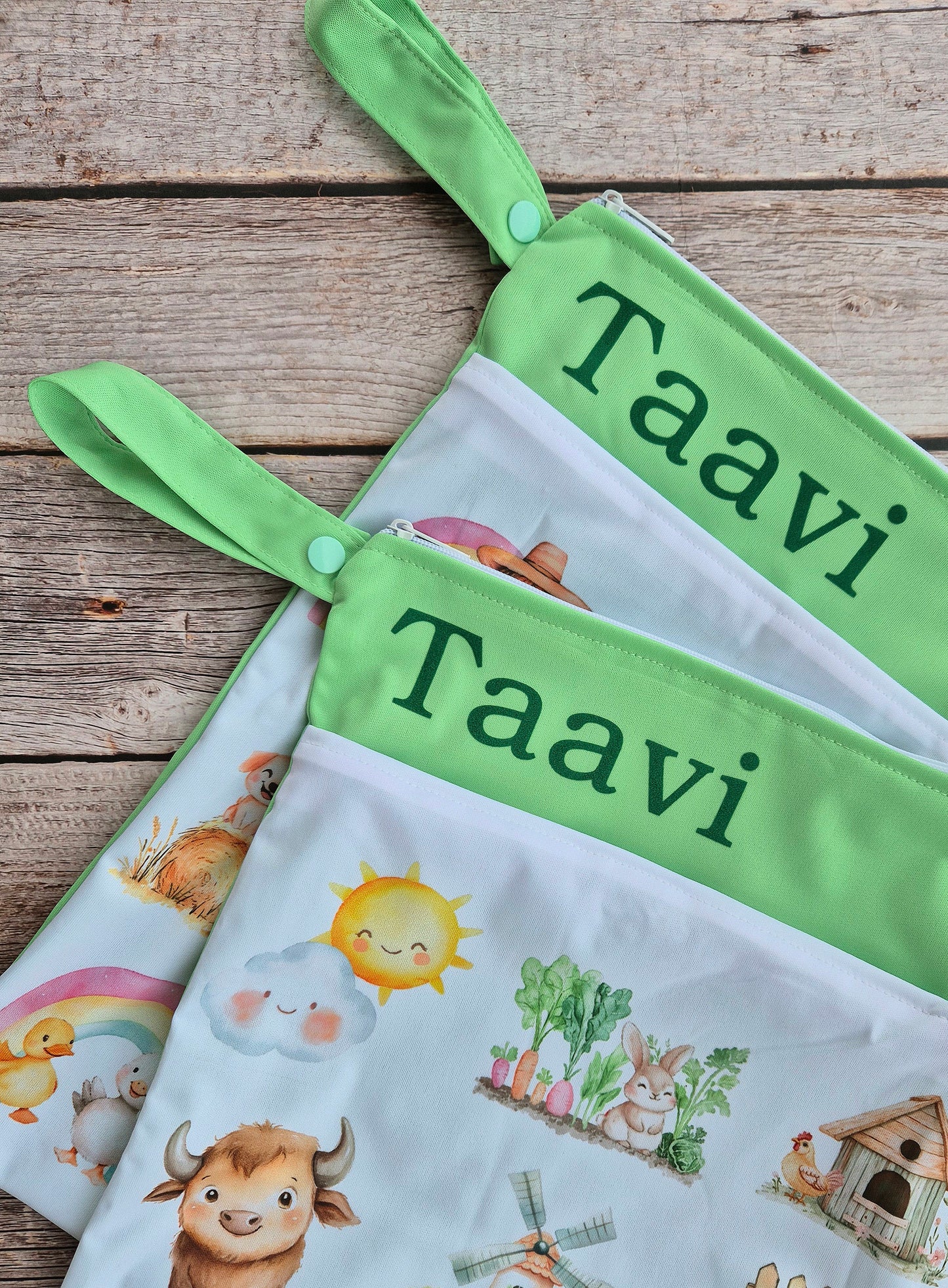 Wetbag Maxi 2er Set "Farm" Nasstasche