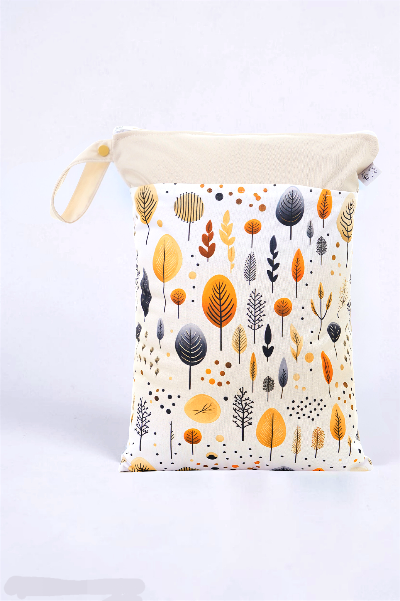 Wetbag Maxi 2er Set "Tupfenwald"-personalisierbare Nasstaschen für Kita & Kindergarten und Reisen