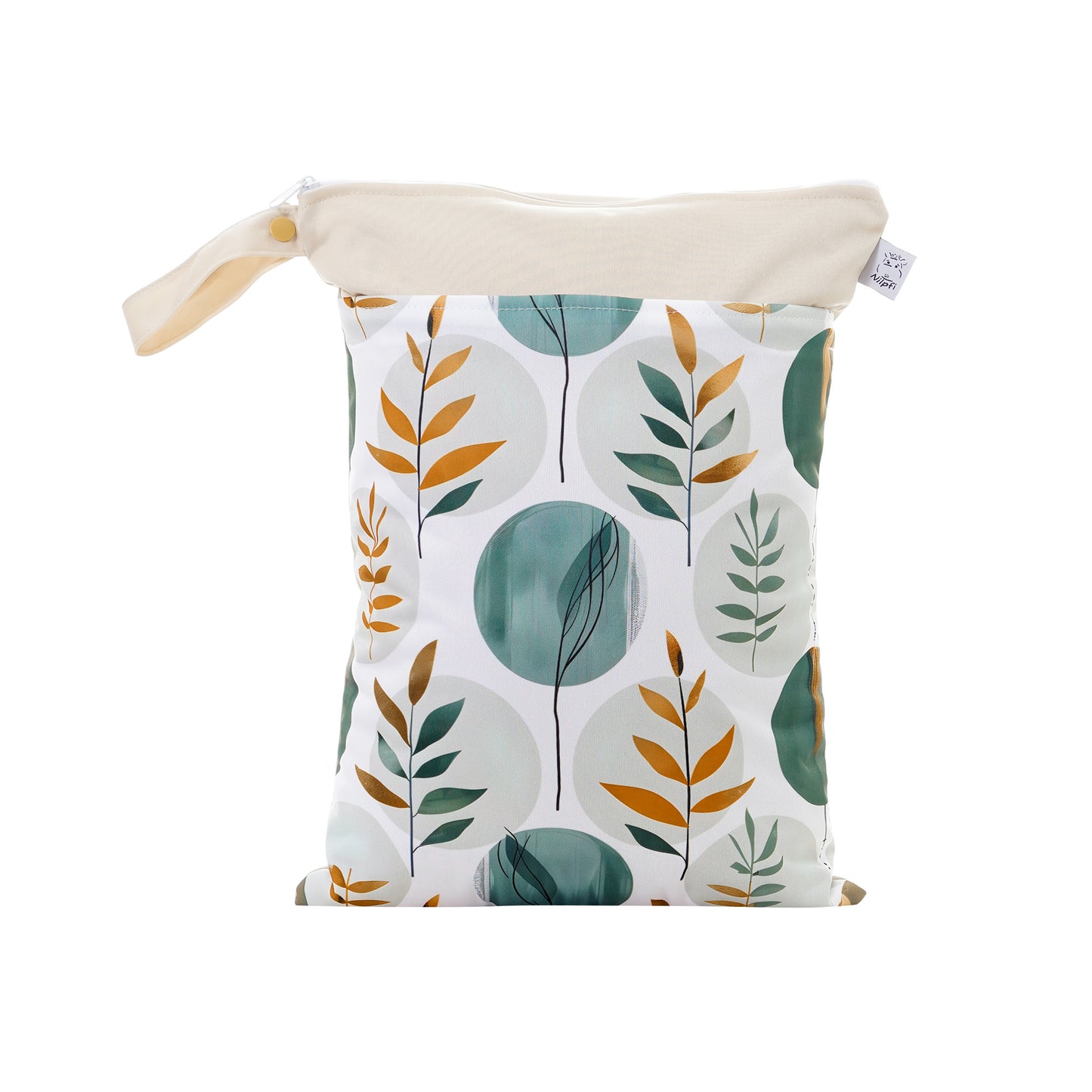 Wetbag Maxi „Eukalyptuszauber“ – personalisierbarer Beutel für Kindergarten