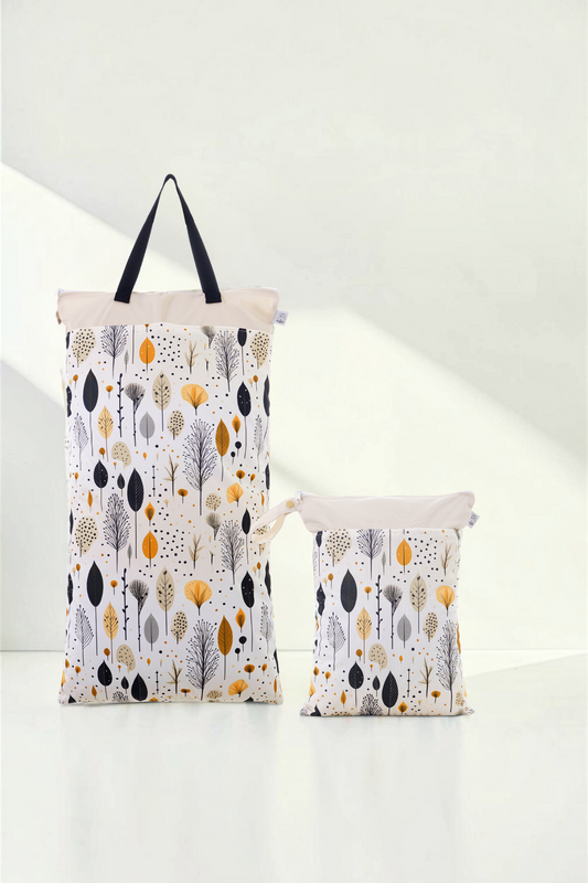 Nilpfi Maxi & XXL 2er Set "Tupfenwald" – Nasstaschen für Kita & Ausflüge