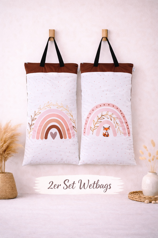 Nilpfi XXL Wetbag 2er Set "Regenbogen Liebe"