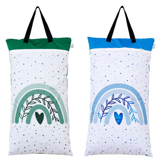 Nilpfi XXL Wetbag 2er Set "grünes Herz"