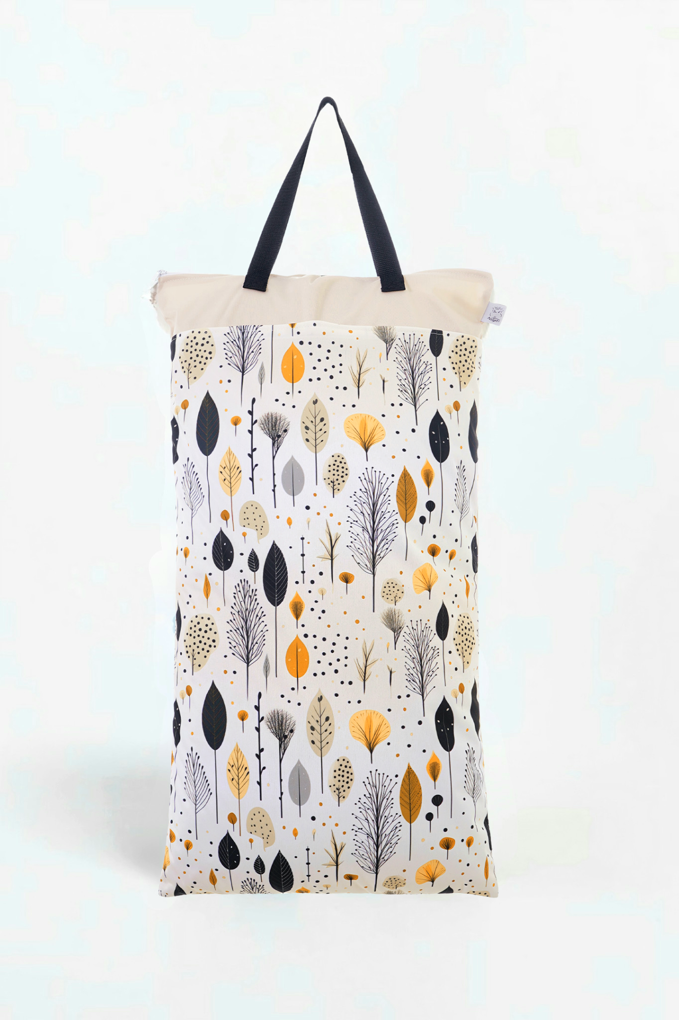 Nilpfi XXL Wetbag 2er Set "Tupfenwald"– große Nasstasche für Stoffwindeln, Schwimmen & Reisen