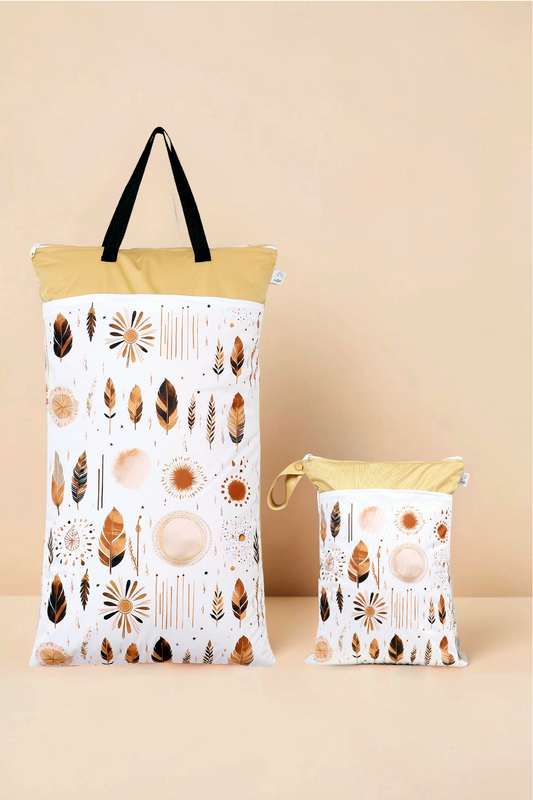 Nilpfi Maxi & XXL 2er Set "goldene Perle" – Nasstaschen für Alltag & Reisen