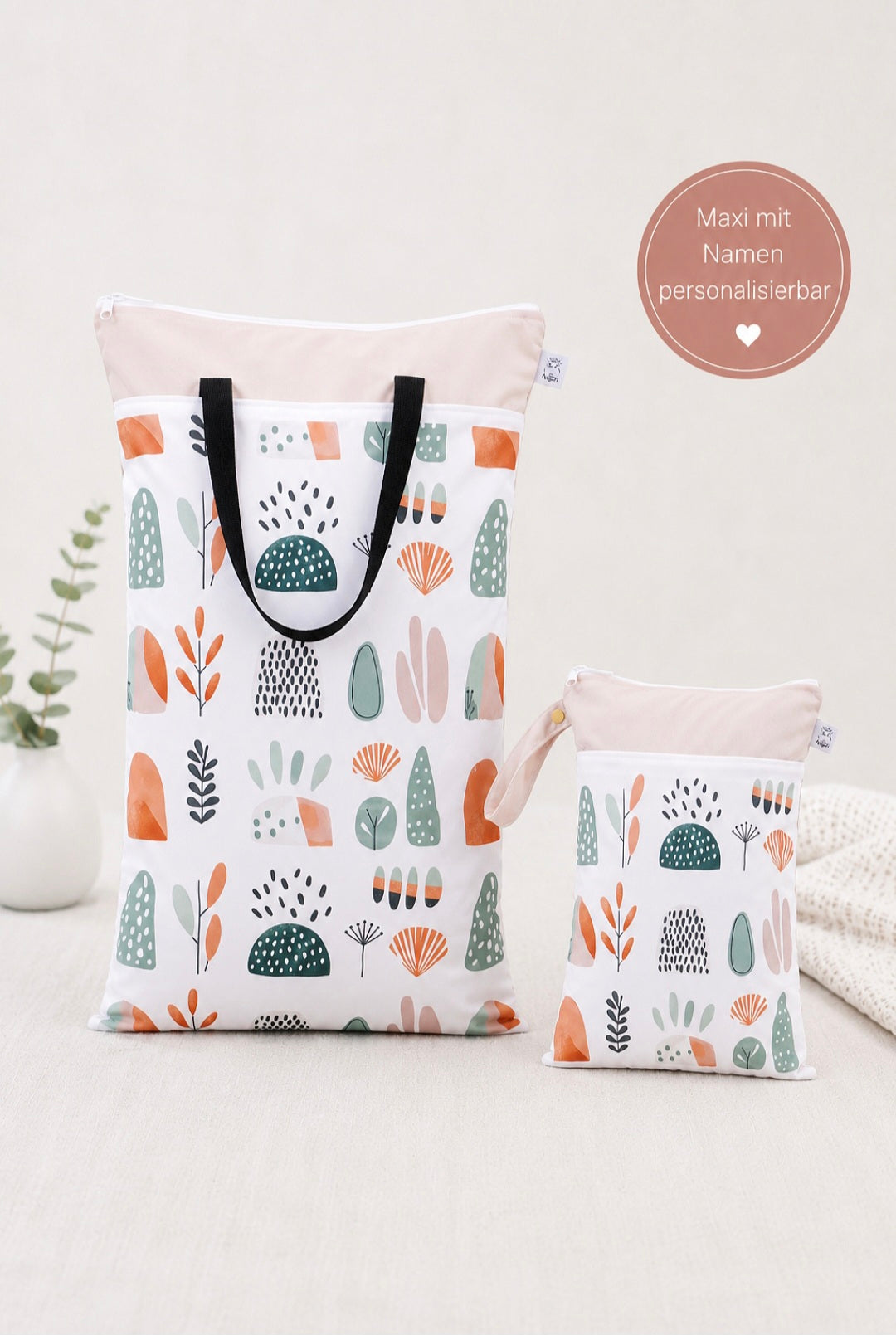 Nilpfi Maxi & XXL 2er Set "Abenteuer in der Formenwelt" – Nasstaschen für Kita & Kindergarten
