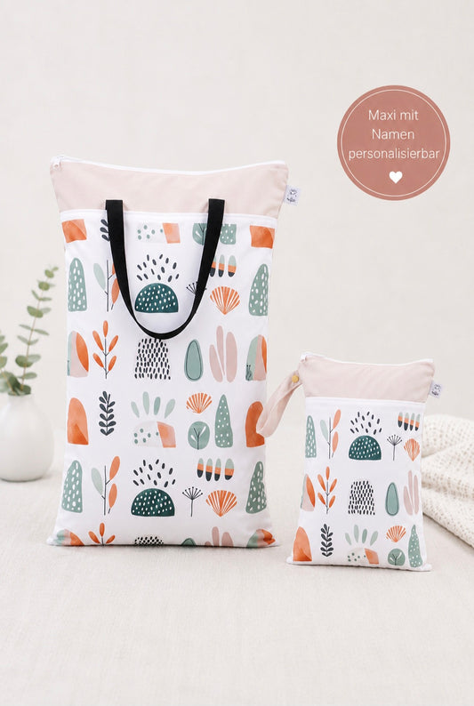 Nilpfi Maxi & XXL 2er Set "Abenteuer in der Formenwelt" – Nasstaschen für Kita & Kindergarten