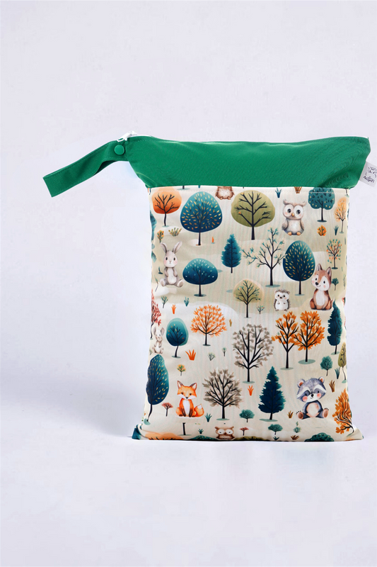 Wetbag Maxi „Waldbande“ – Nasstasche mit Waldtieren für Kinder
