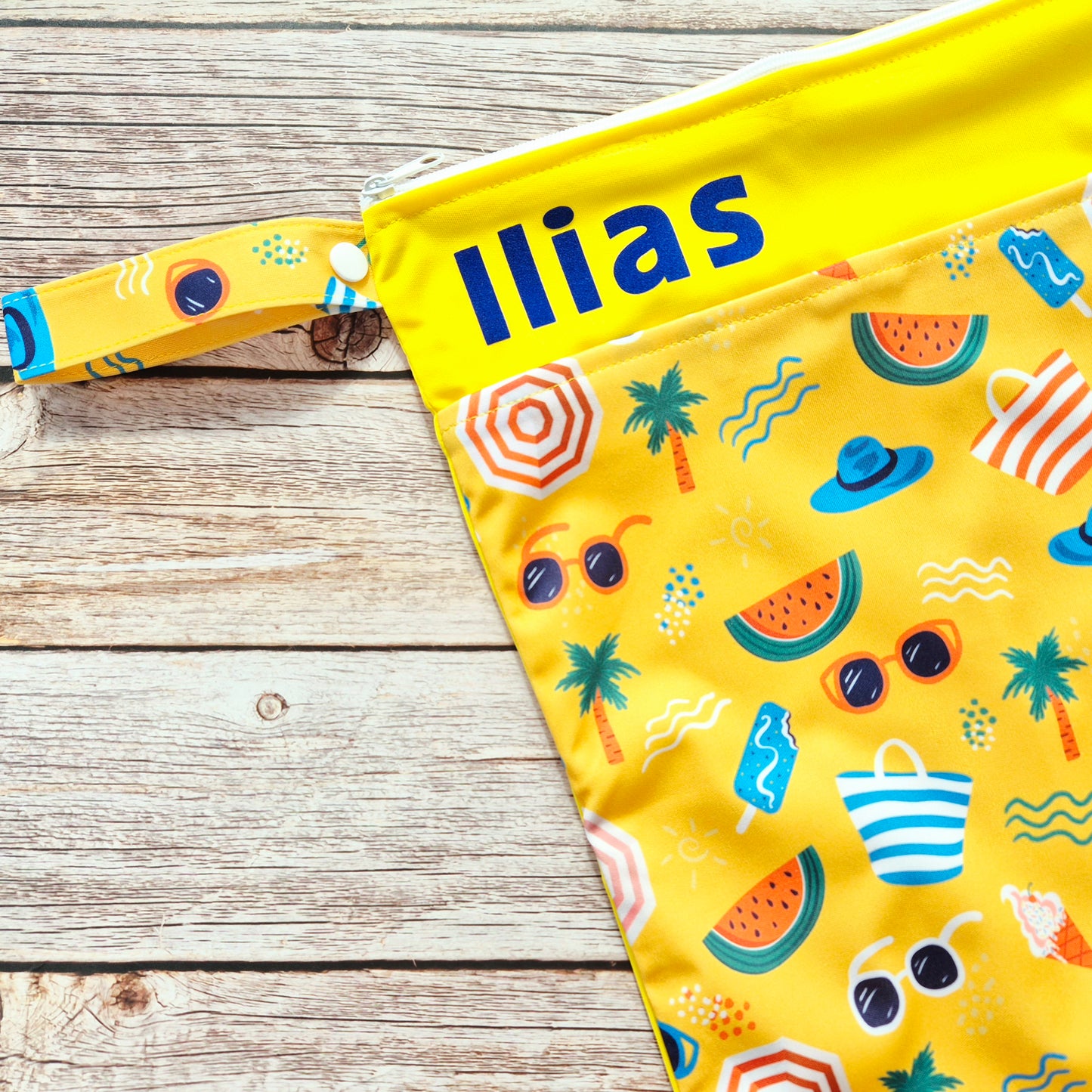 Nilpfi Wetbag Set Maxi & XXL "Sommer" – Nasstaschen für Kita, Schwimmen & Stoffwindeln