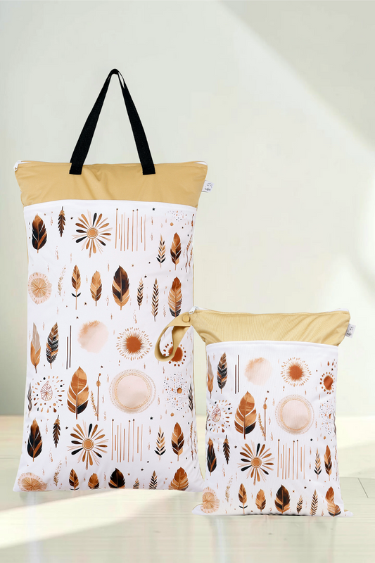 Nilpfi Maxi & XXL 2er Set "goldene Perle" – Nasstaschen für Alltag & Reisen