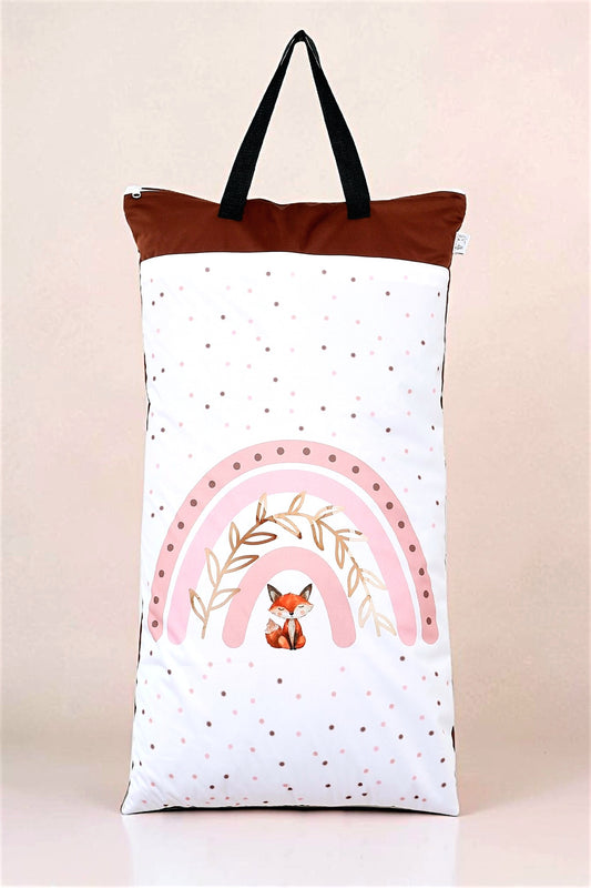 Nilpfi XXL Wetbag " Fuchs Love"– große wasserdichte Nasstasche für Stoffwindeln & Schwimmen