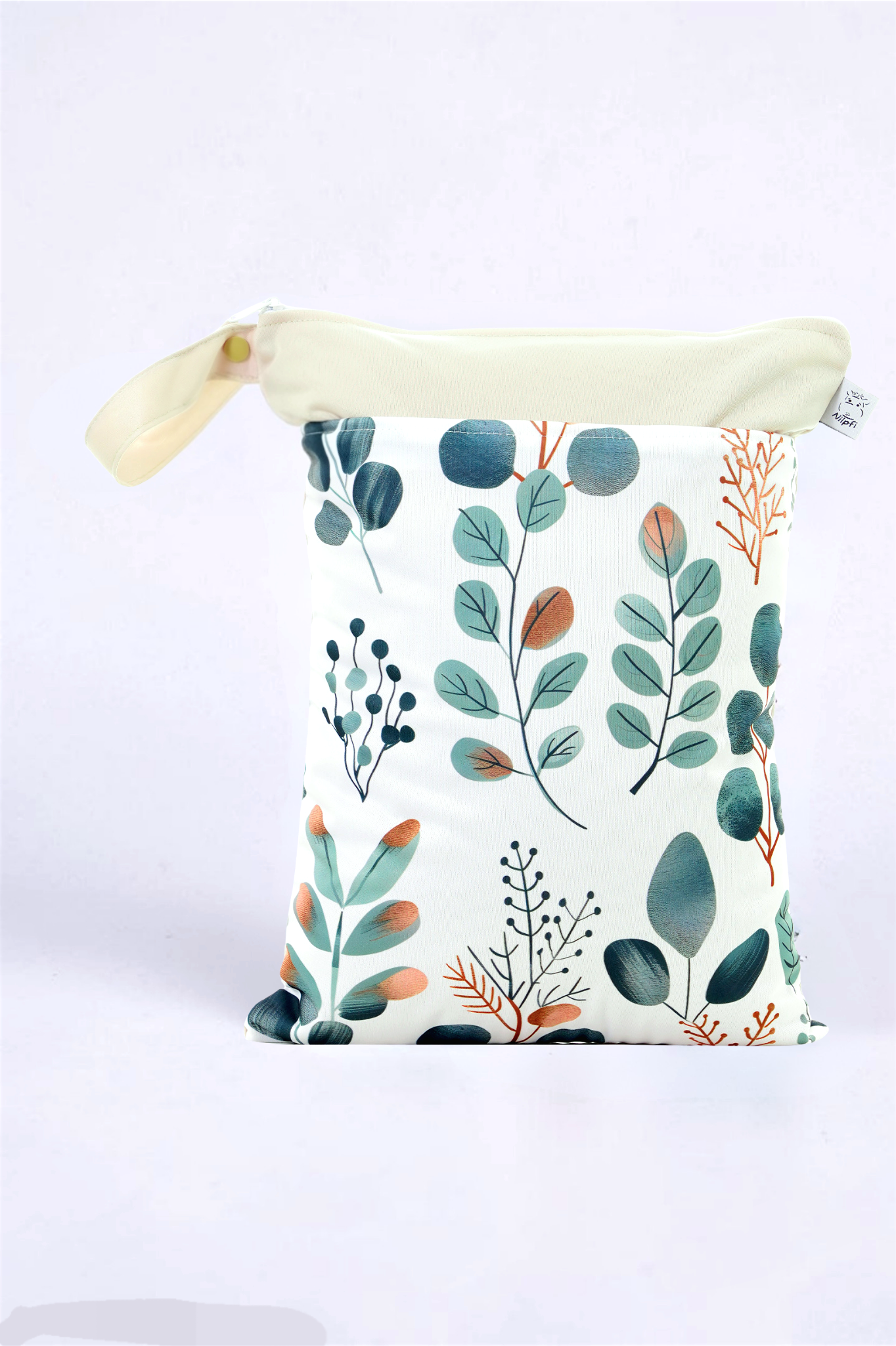 Wetbag Maxi 2er Set "Blattspiel"-personalisierbare Nasstaschen für Kita & Kindergarten und Reisen