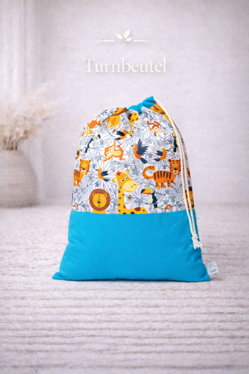 Nilpfi Turnbeutel Jungle Tiere – personalisiert für Kita & Kindergarten