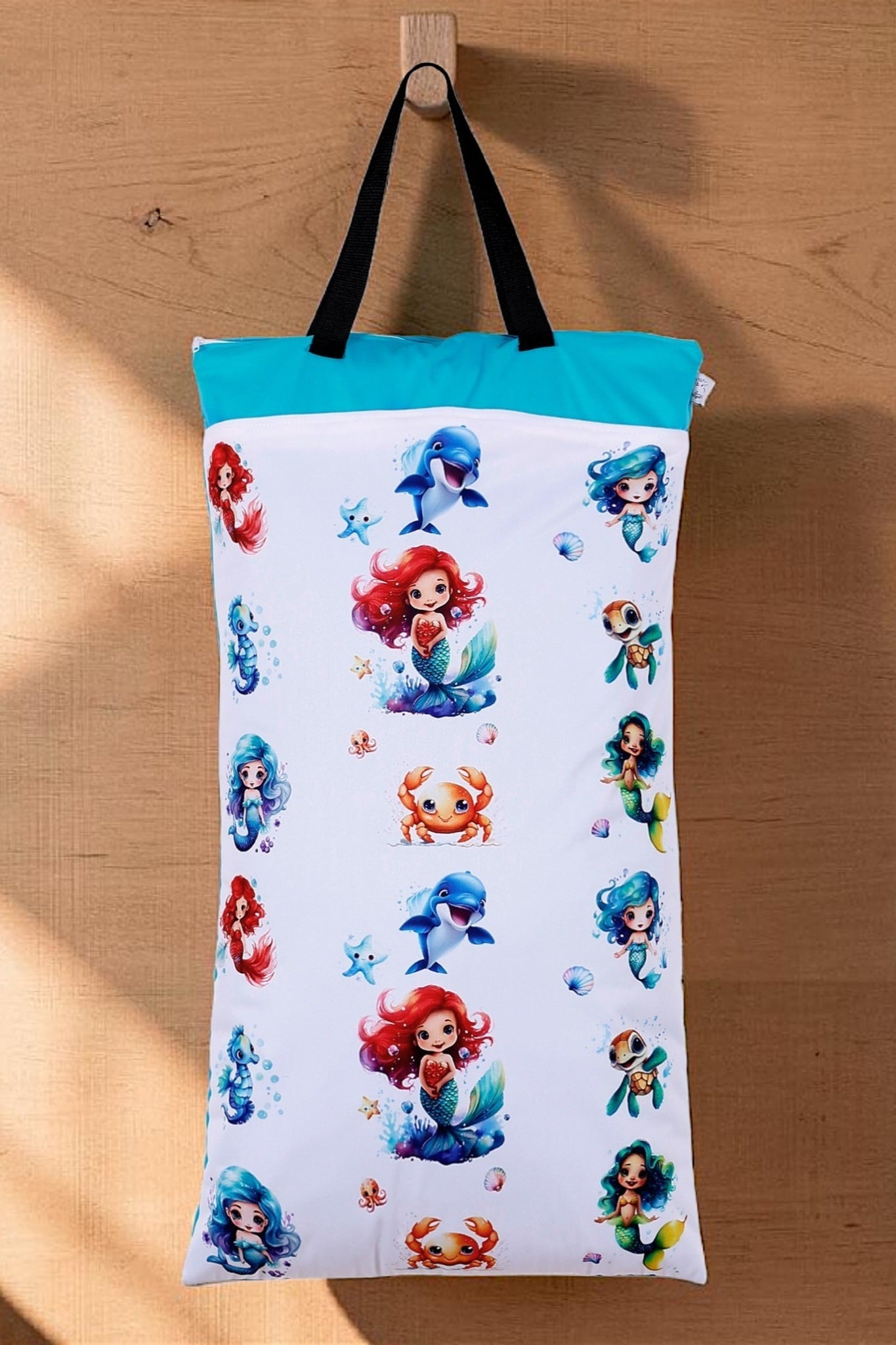 Wetbag XXL 2er Set "Ozean" Nasstasche– große Nasstasche für Stoffwindeln, Schwimmen & Reisen