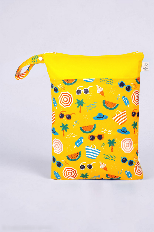 Wetbag Maxi "Sommer" – personalisierbare Nasstasche für Kita & Kindergarten und Reisen