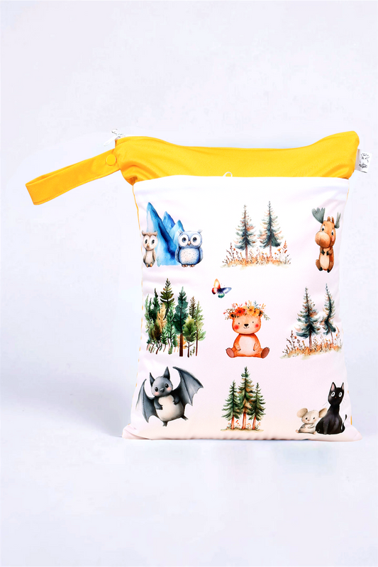 Wetbag Maxi "Spring gelb"– personalisierbare Nasstasche für Kita & Kindergarten und Reisen