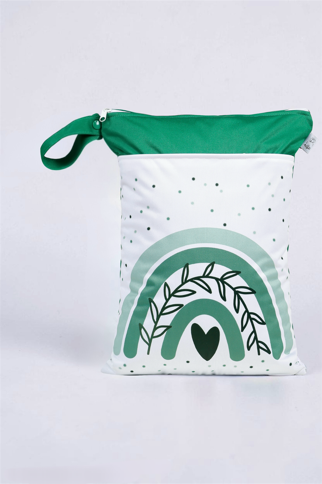 Wetbag Maxi 2er Set "Teddy Grün"-personalisierbare Nasstaschen für Kita & Kindergarten und Reisen