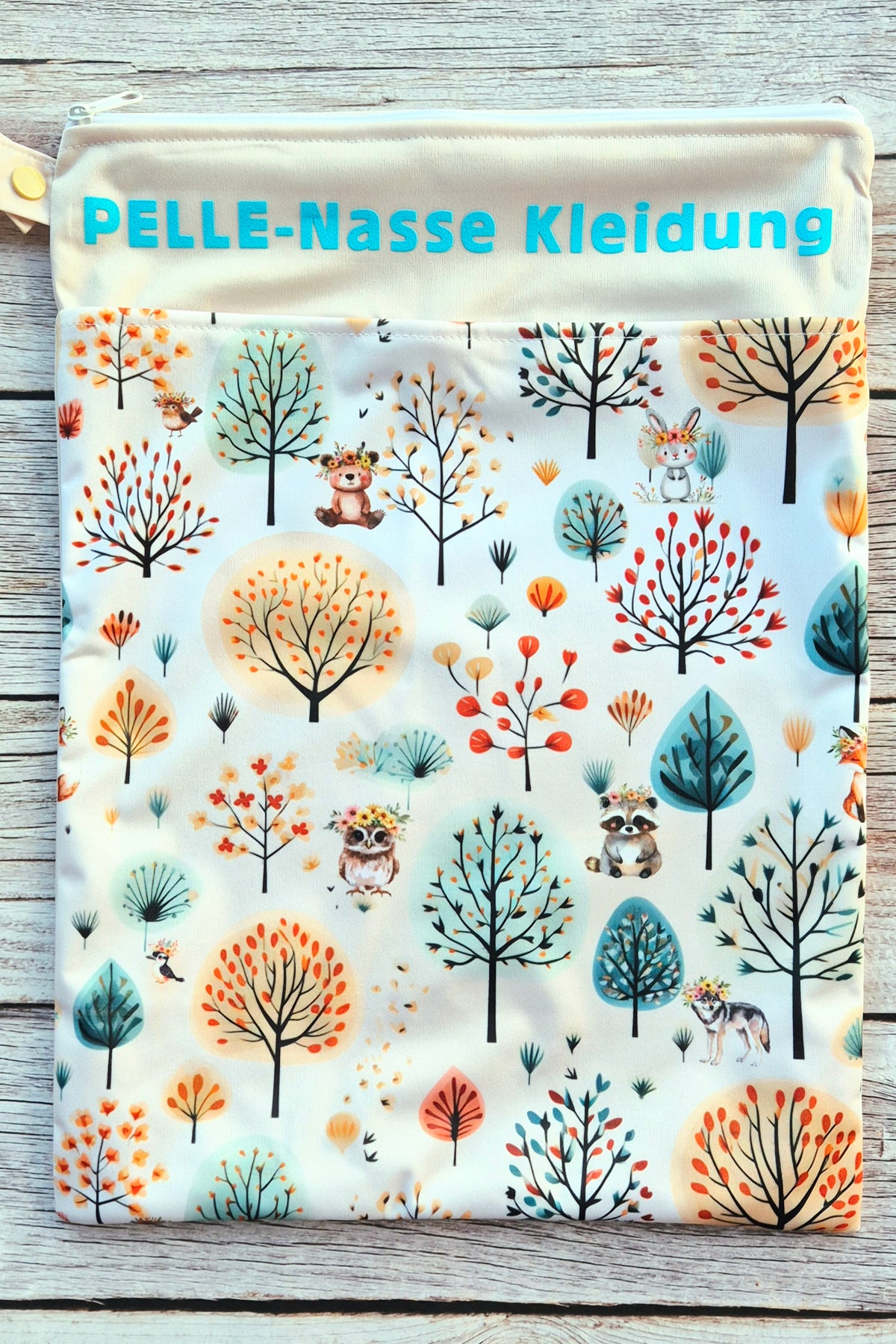 Nilpfi Wetbag Set Maxi & XXL "Abenteuer im Zauberwald" – Nasstaschen für Kita & Stoffwindeln