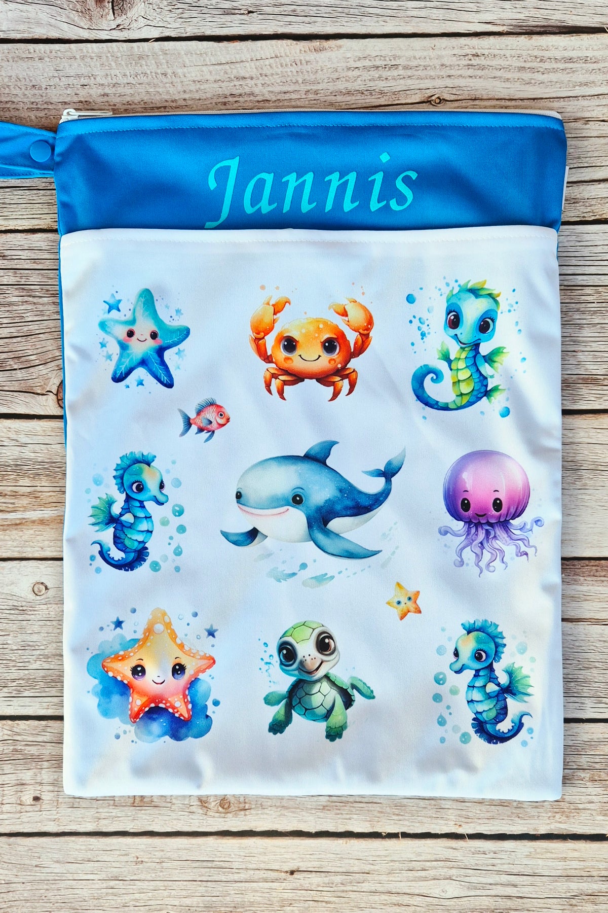 Nilpfi Maxi & XXL 2er Set "Ozean" – Nasstaschen für Schwimmen & Urlaub
