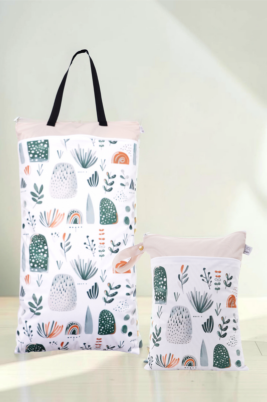 Nilpfi Maxi & XXL 2er Set "Abenteuer in der Naturwelt" – Nasstaschen für Alltag & Stoffwindeln