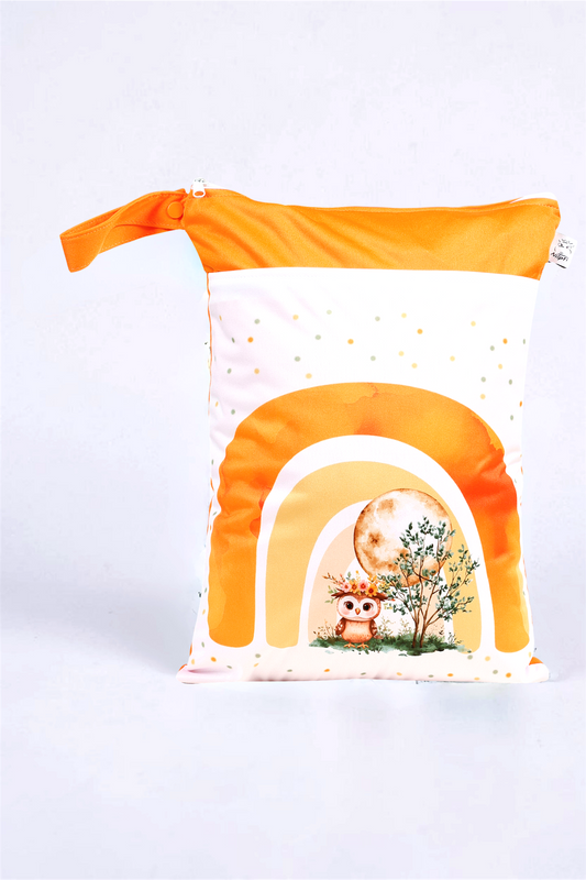 Wetbag "Eulenlicht"– personalisierbare Nasstasche für Kita & Kindergarten und Reisen