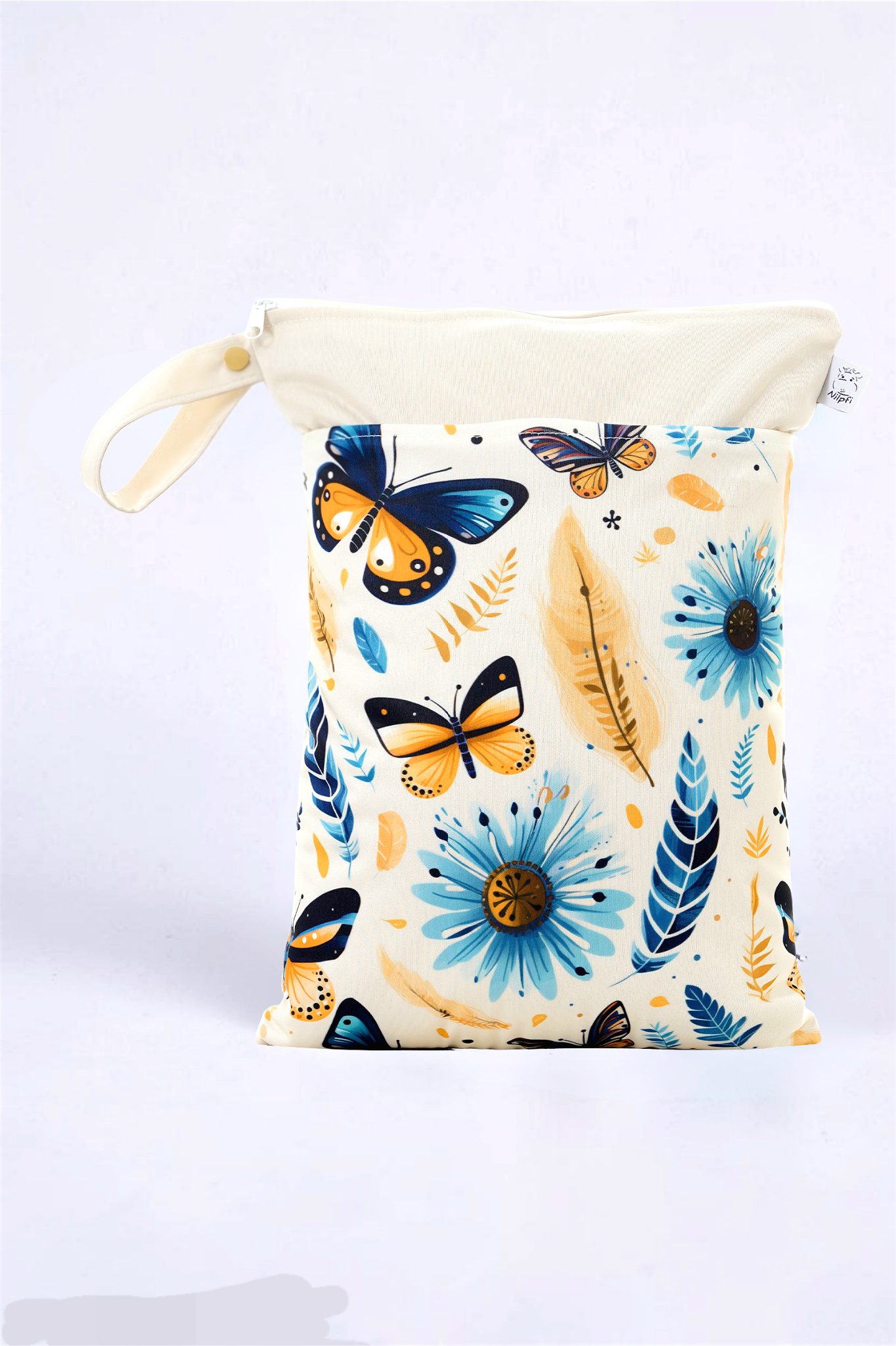 Wetbag Maxi 2er Set "Schmetterling "-personalisierbare Nasstaschen für Kita & Kindergarten und Reisen