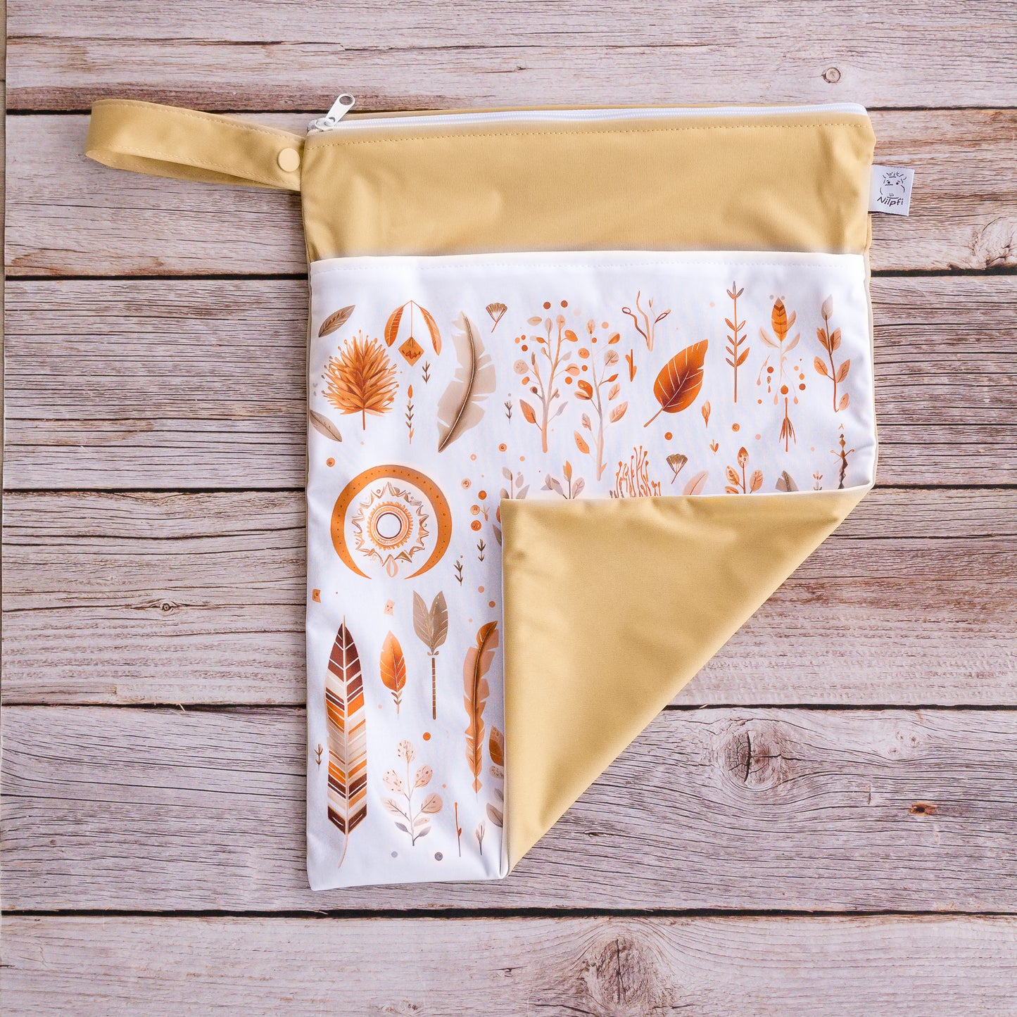 Wetbag Maxi 2er Set "Sonnenblatt" Nasstasche