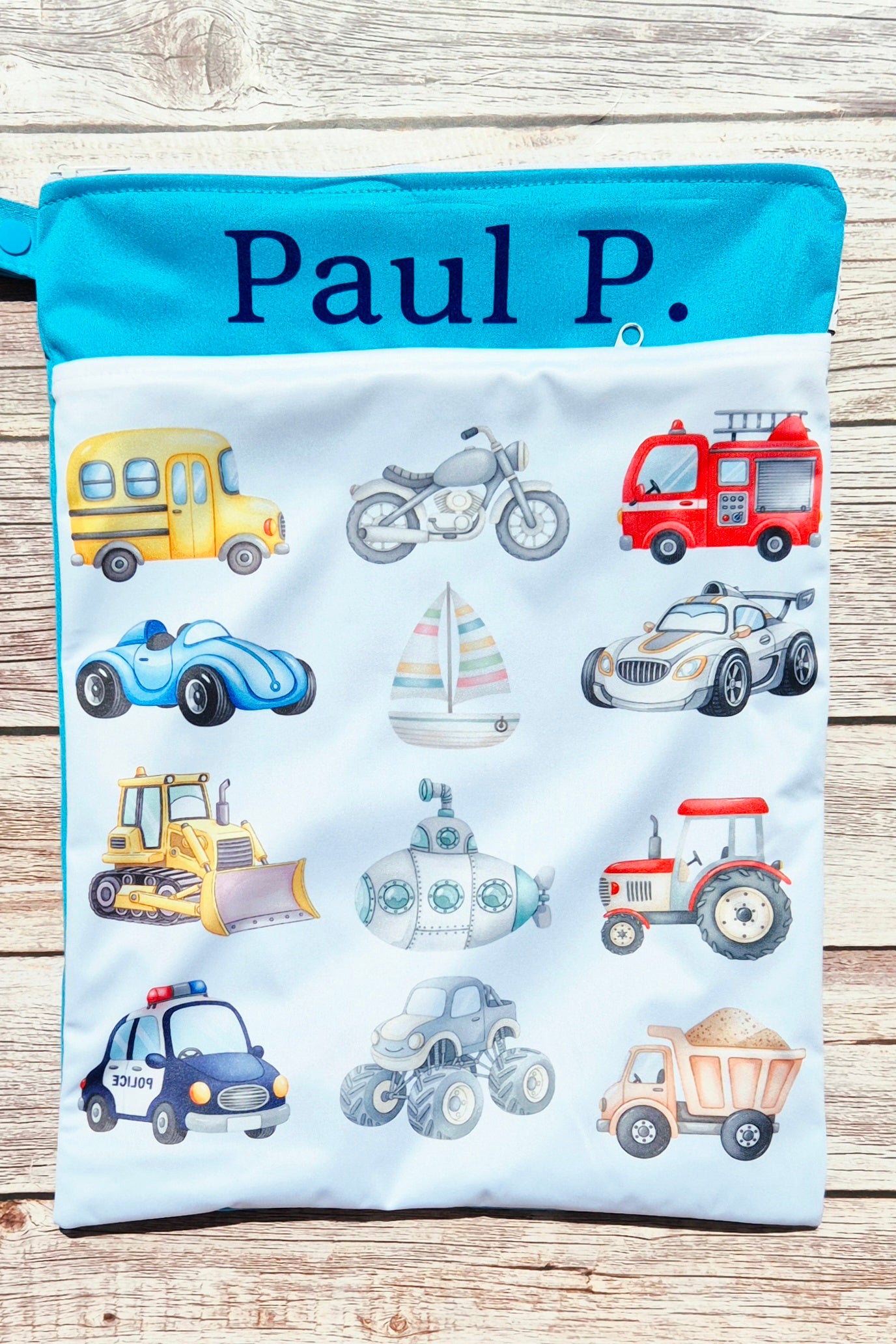 Wetbag Maxi 2er Set "Große Abenteuer"-personalisierbare Nasstaschen für Kita & Kindergarten und Reisen