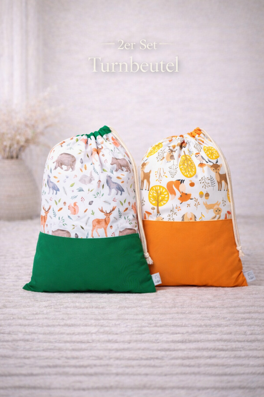 Turnbeutel 2er Set "Wald"