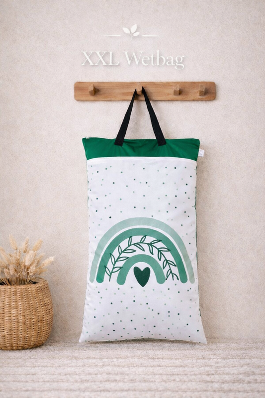 Nilpfi XXL Wetbag "grünes Herz"