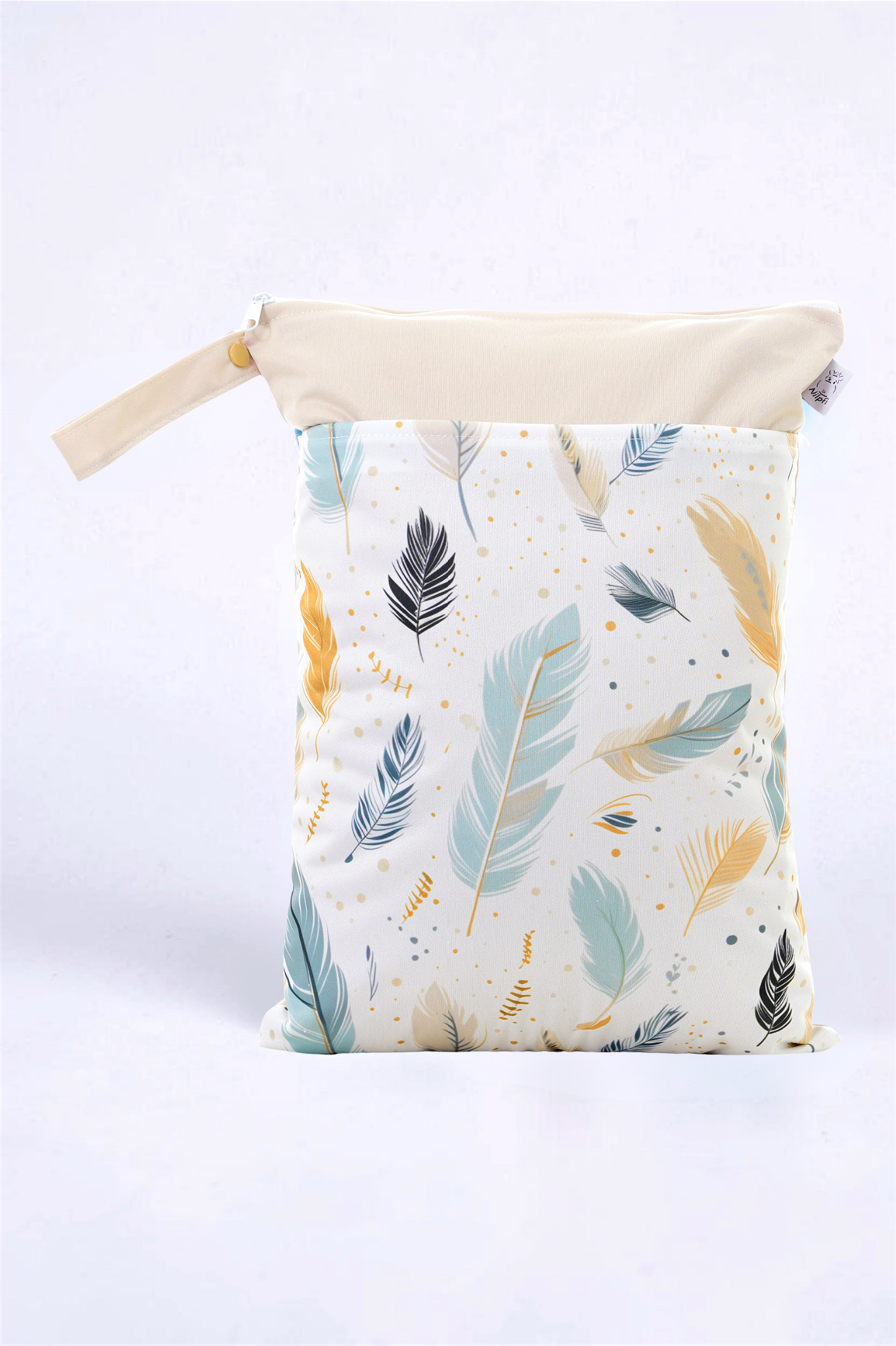 Wetbag Maxi 2er Set "Federleicht"-personalisierbare Nasstaschen für Kita & Kindergarten und Reisen