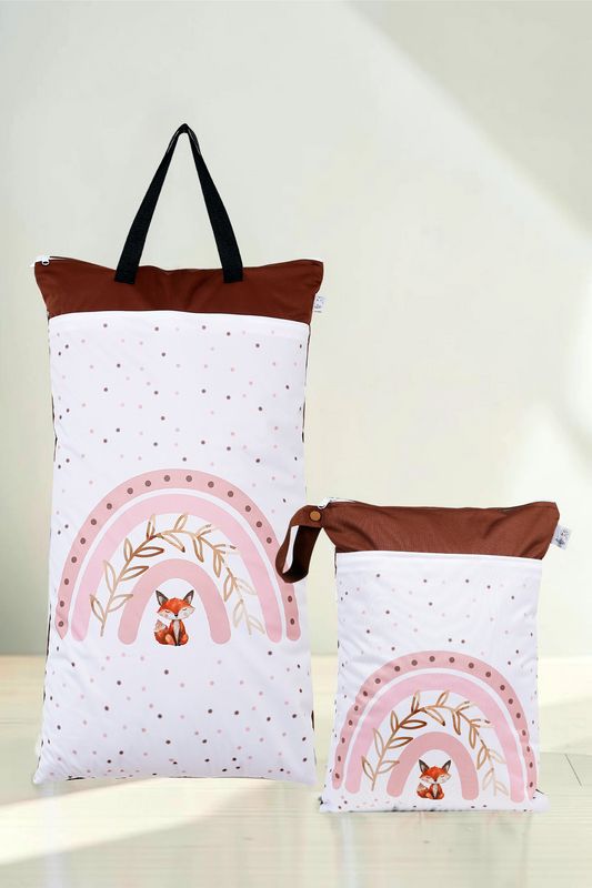 Nilpfi Maxi & XXL 2er Set "Fuchs Love 2" – Nasstaschen für Kita & Ausflüge