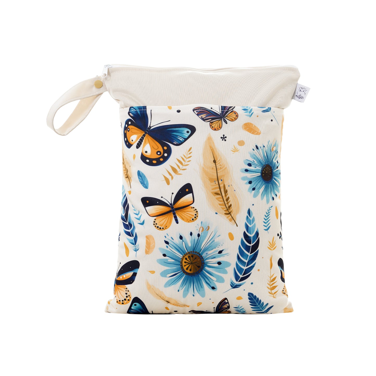 Wetbag Maxi 2er Set "Schmetterling "-personalisierbare Nasstaschen für Kita & Kindergarten und Reisen