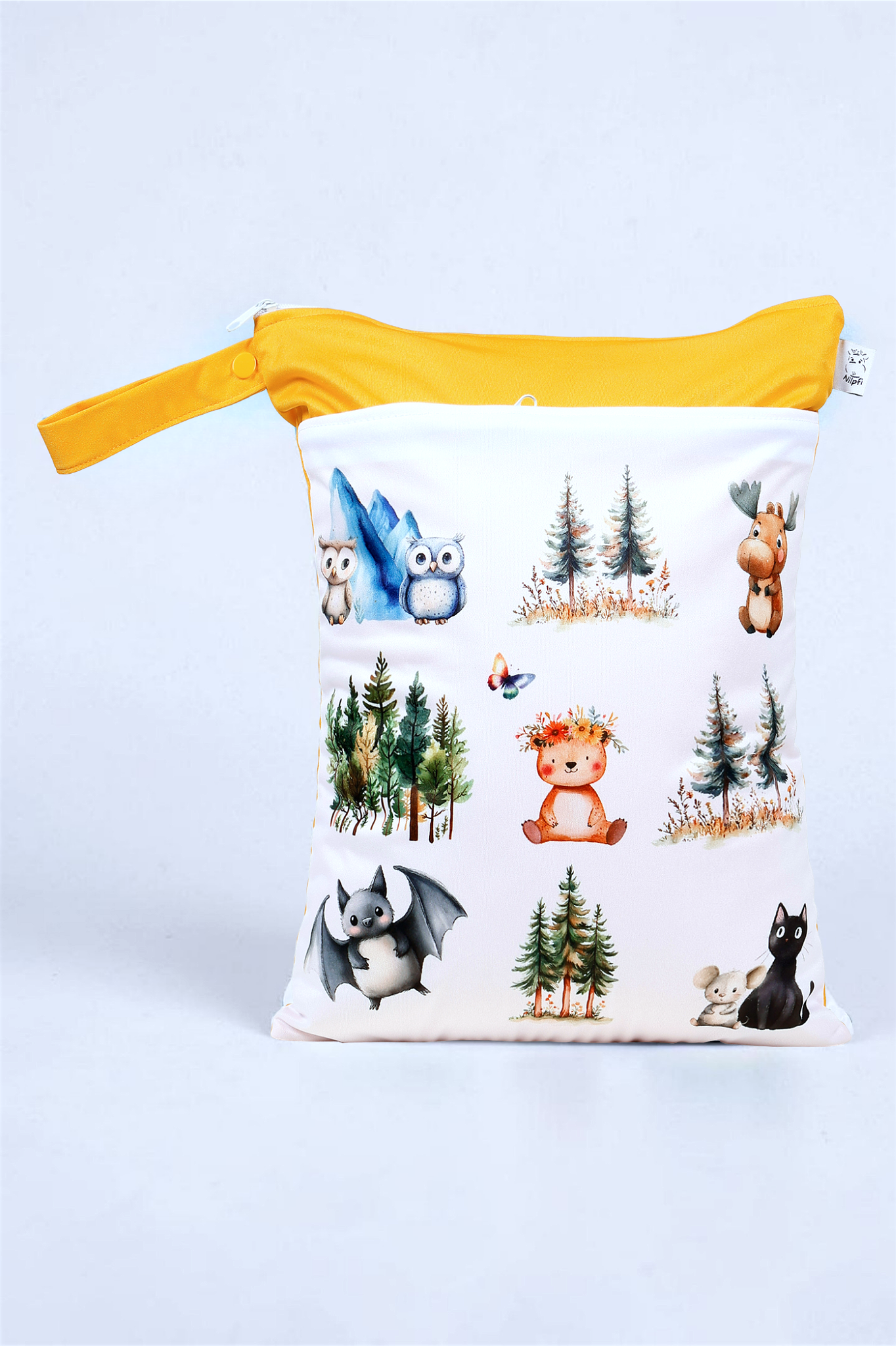 Wetbag Maxi "Spring gelb"– personalisierbare Nasstasche für Kita & Kindergarten und Reisen