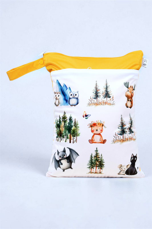 Wetbag Maxi "Spring gelb"– personalisierbare Nasstasche für Kita & Kindergarten und Reisen