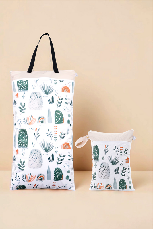 Nilpfi Maxi & XXL 2er Set "Abenteuer in der Naturwelt" – Nasstaschen für Alltag & Stoffwindeln