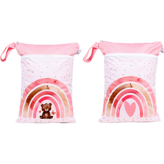 Wetbag Maxi 2er Set "Teddy Rosa" Nasstasche