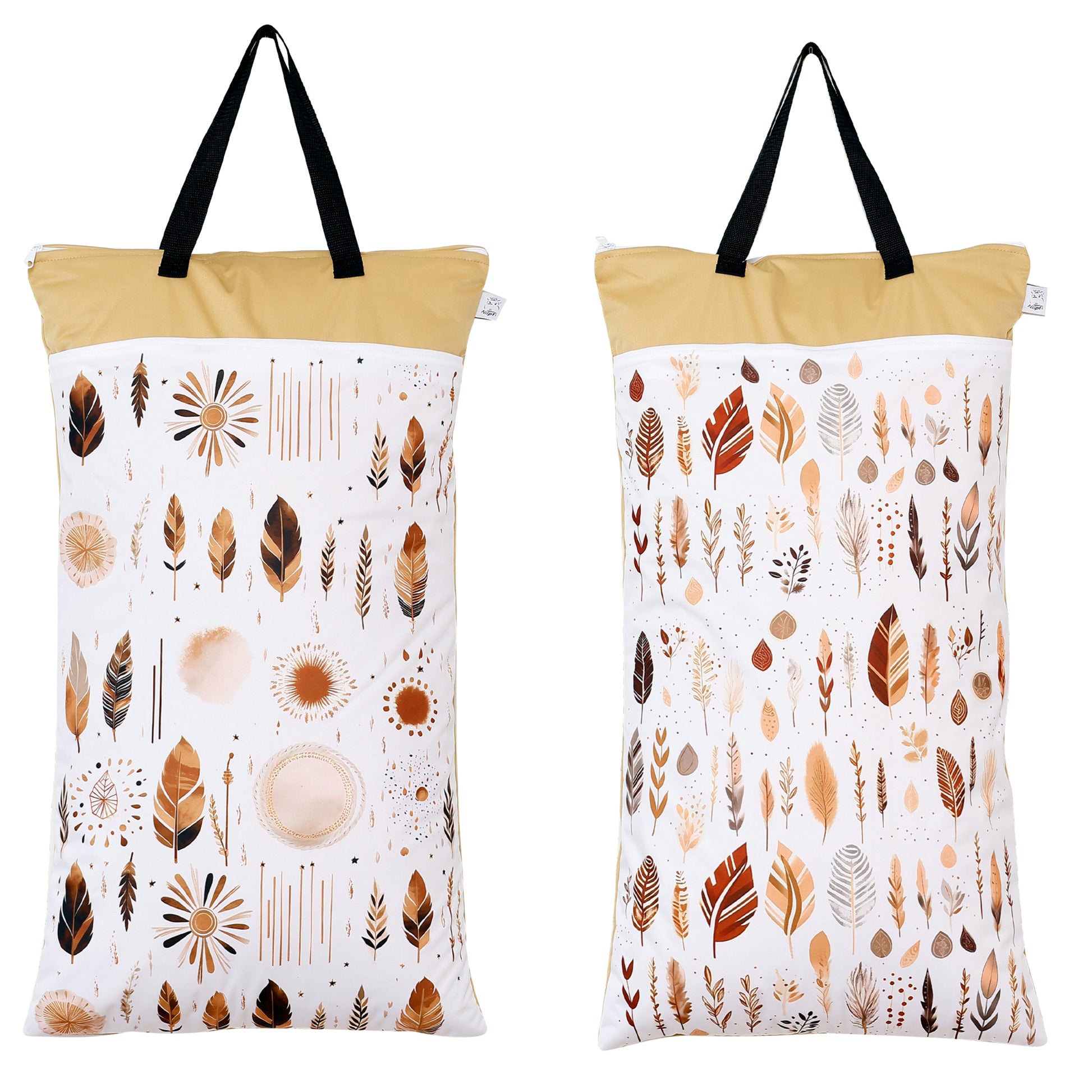2er Set Wetbags XXL große wasserdichte Nasstaschen ideal für Kita Reisen Stoffwindeln und Babysachen