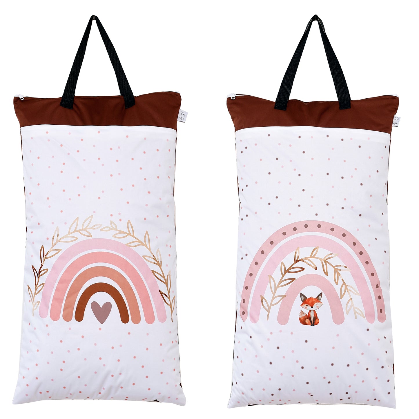 2er Set Wetbags XXL große wasserdichte Nasstaschen ideal für Kita Reisen Stoffwindeln und Babysachen