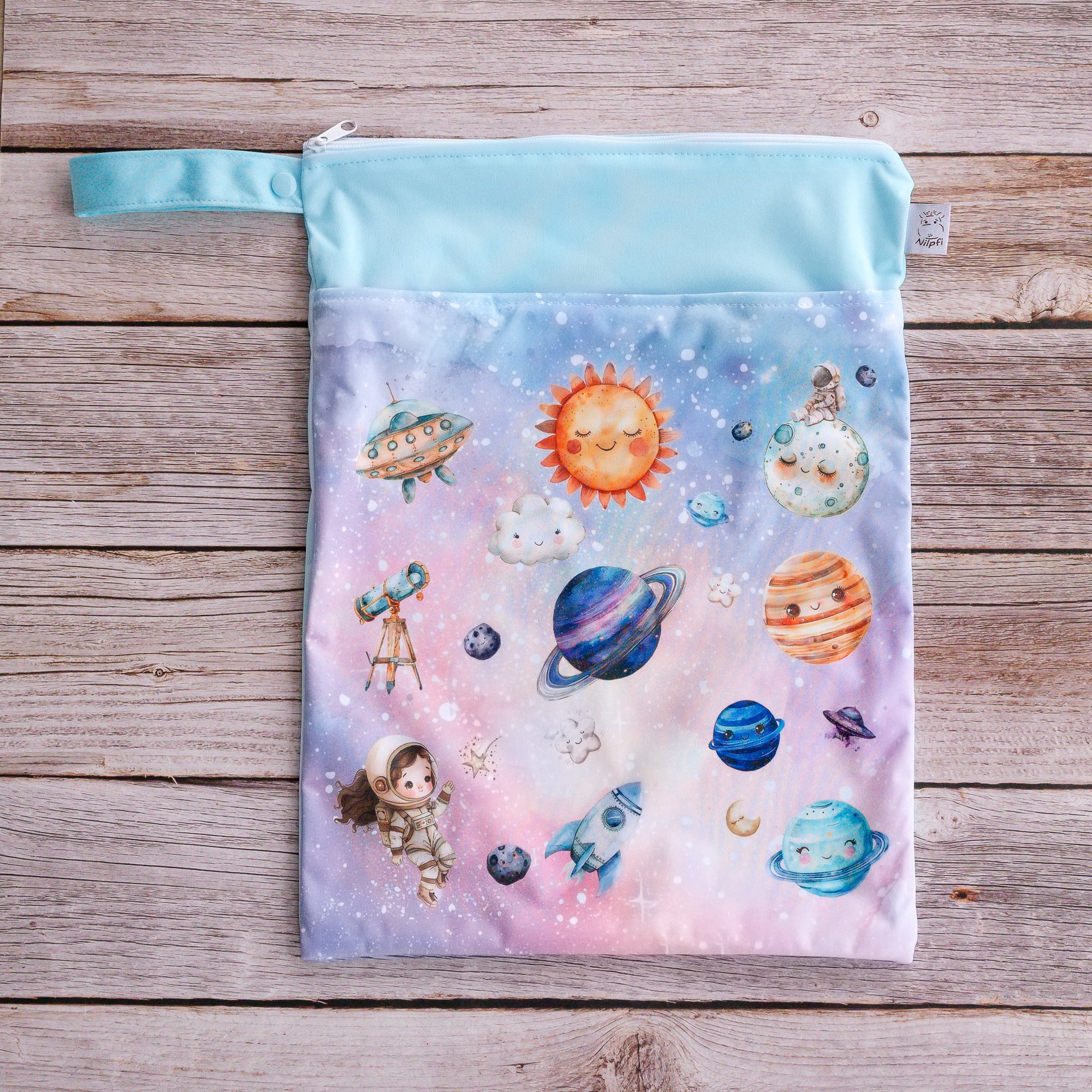 Wetbag für Baby Windeln und Kita wasserdicht wiederverwendbar praktische Nasstasche für unterwegs