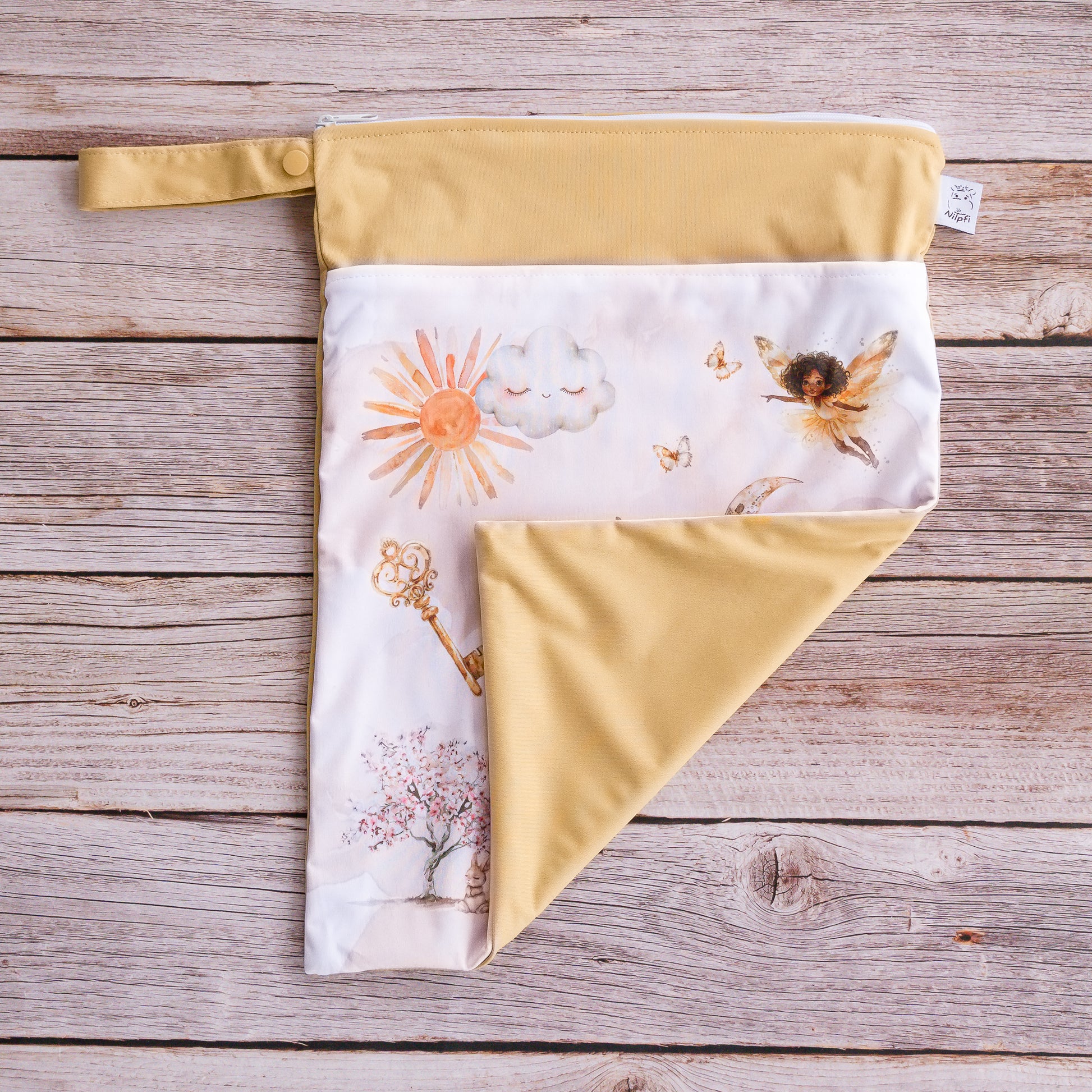 Wetbag für Baby Windeln und Kita wasserdicht wiederverwendbar praktische Nasstasche für unterwegs
