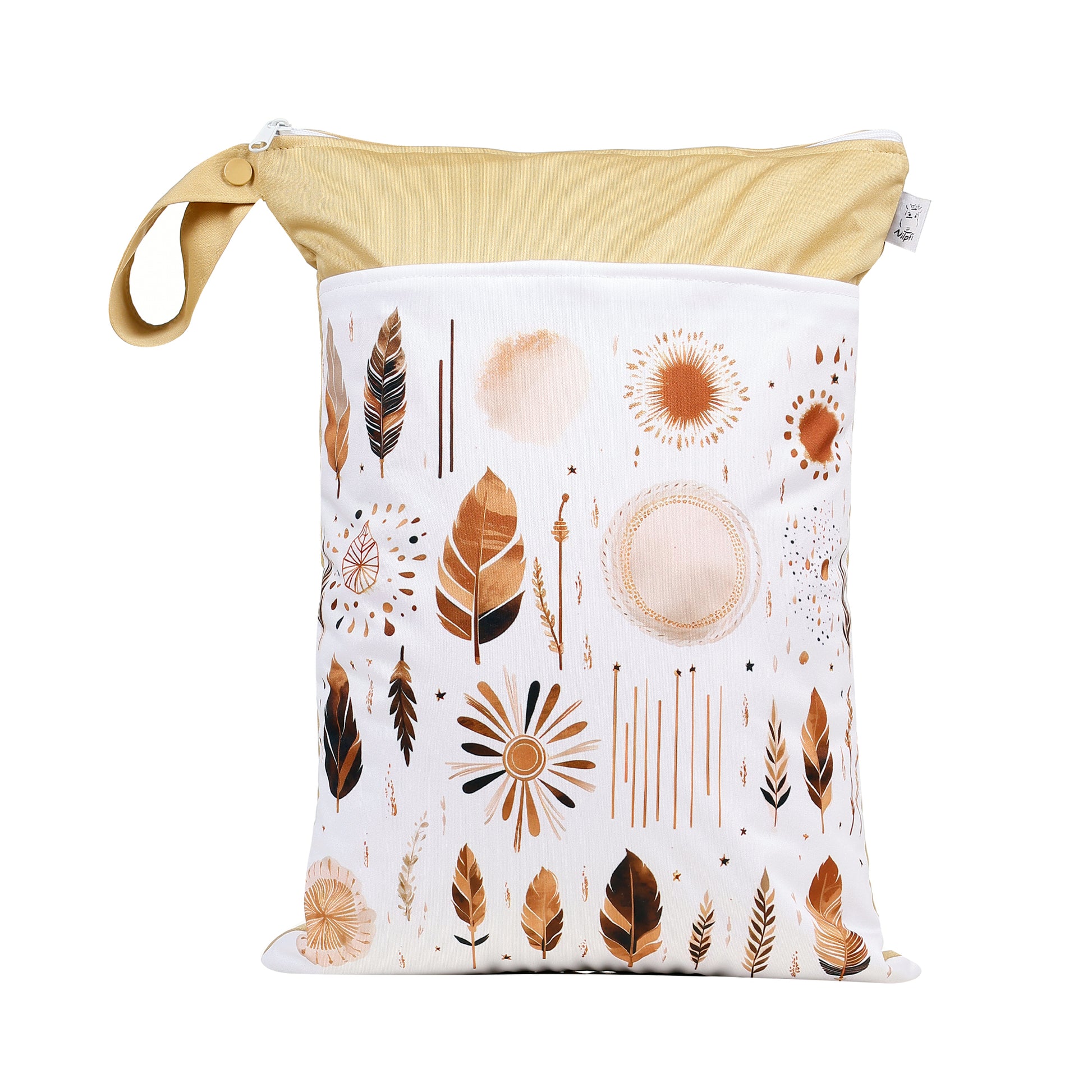 Personalisierte Wetbag mit Namen für Baby Geschenk süßes Federn Tier Design XXL und Maxi Set