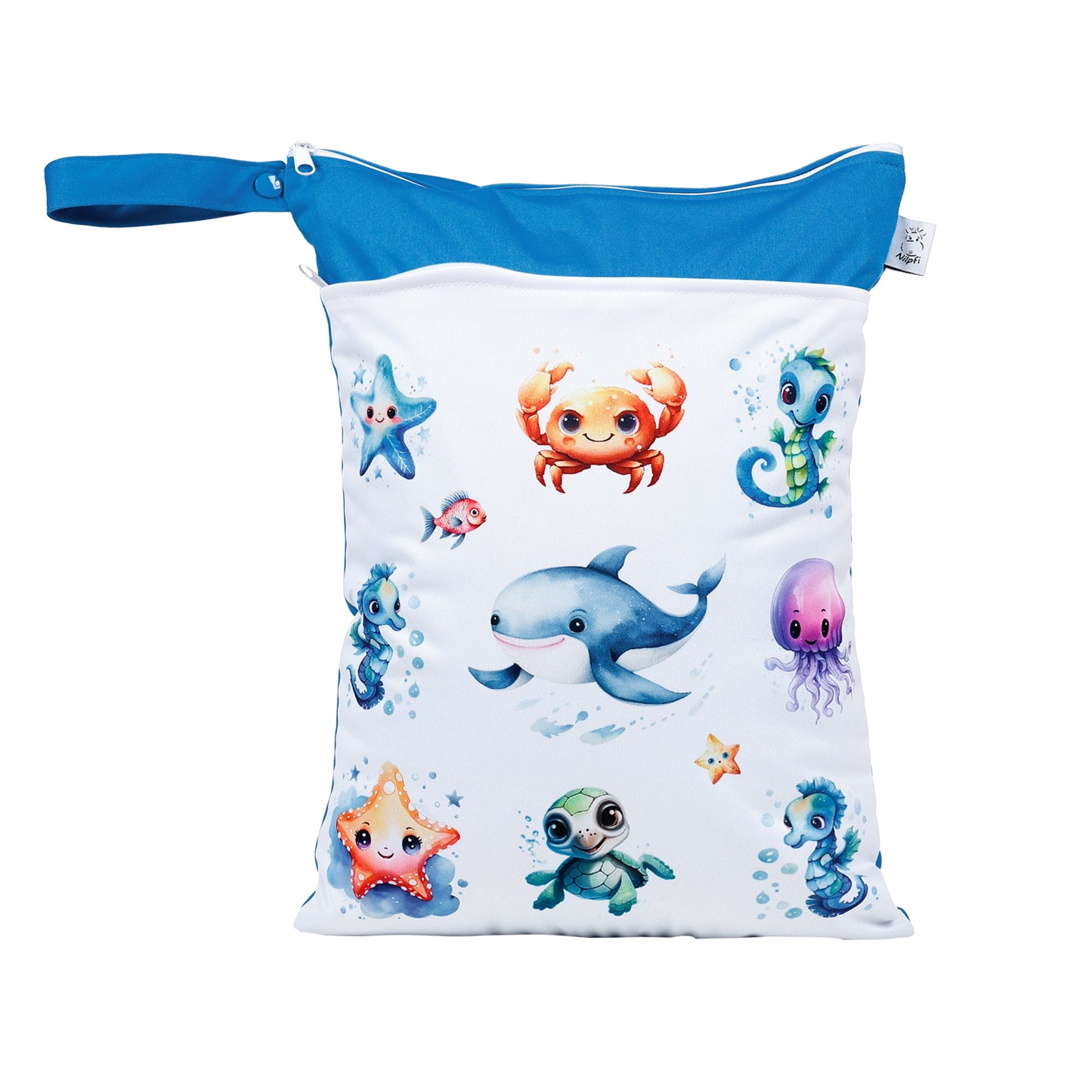 Personalisierte Wetbag mit Namen für Baby Geschenk süßes Schildkröte Tier Design XXL und Maxi Set